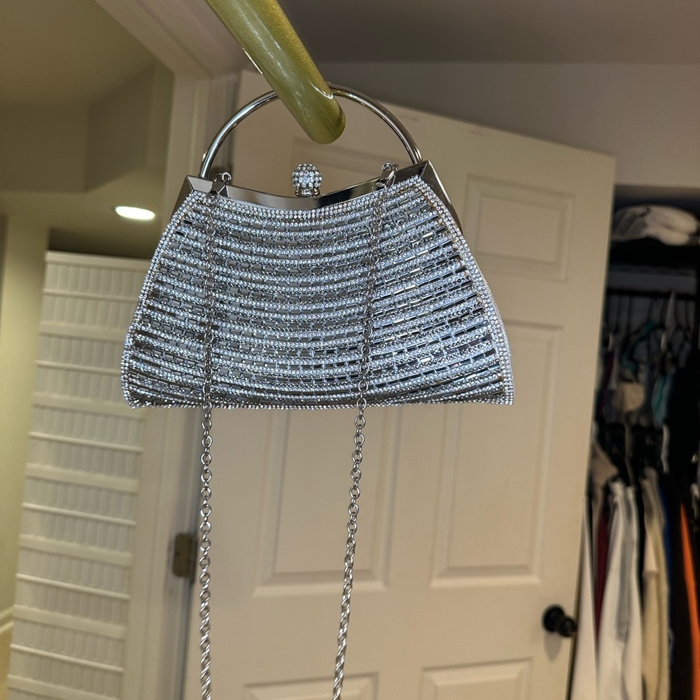 Elegant Silver Evening Bag